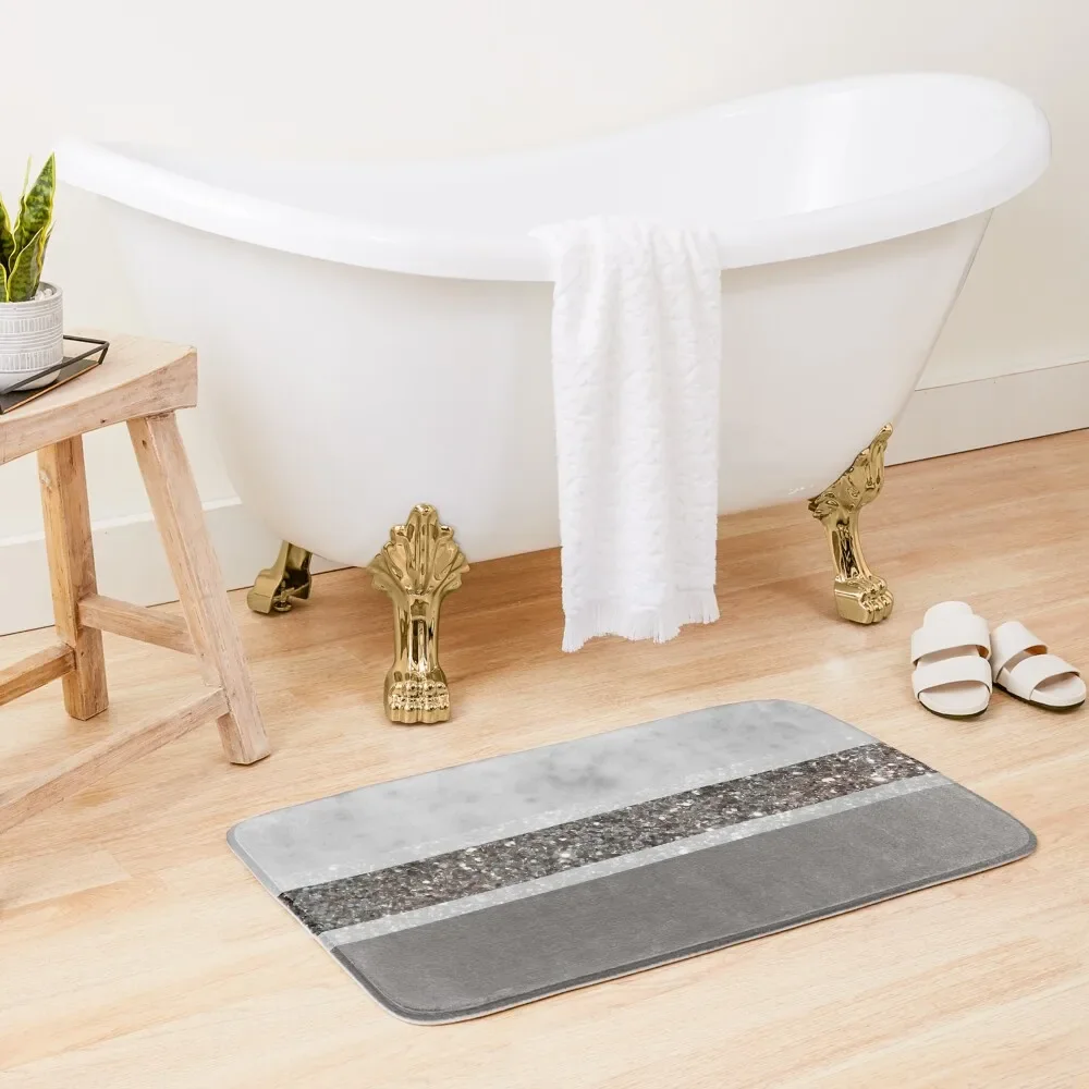 White Marble Silver Glitter Stripe Glam #1 (Faux Glitter) #minimal #decor #art Bath Mat Bathroom Accessories Sets Carpet Rug Mat
White Marble Silver Glitter Stripe Glam #1 (Faux Glitter) #minimal #decor #art Bath Mat Bathroom Accessories Sets Carpet Rug Mat