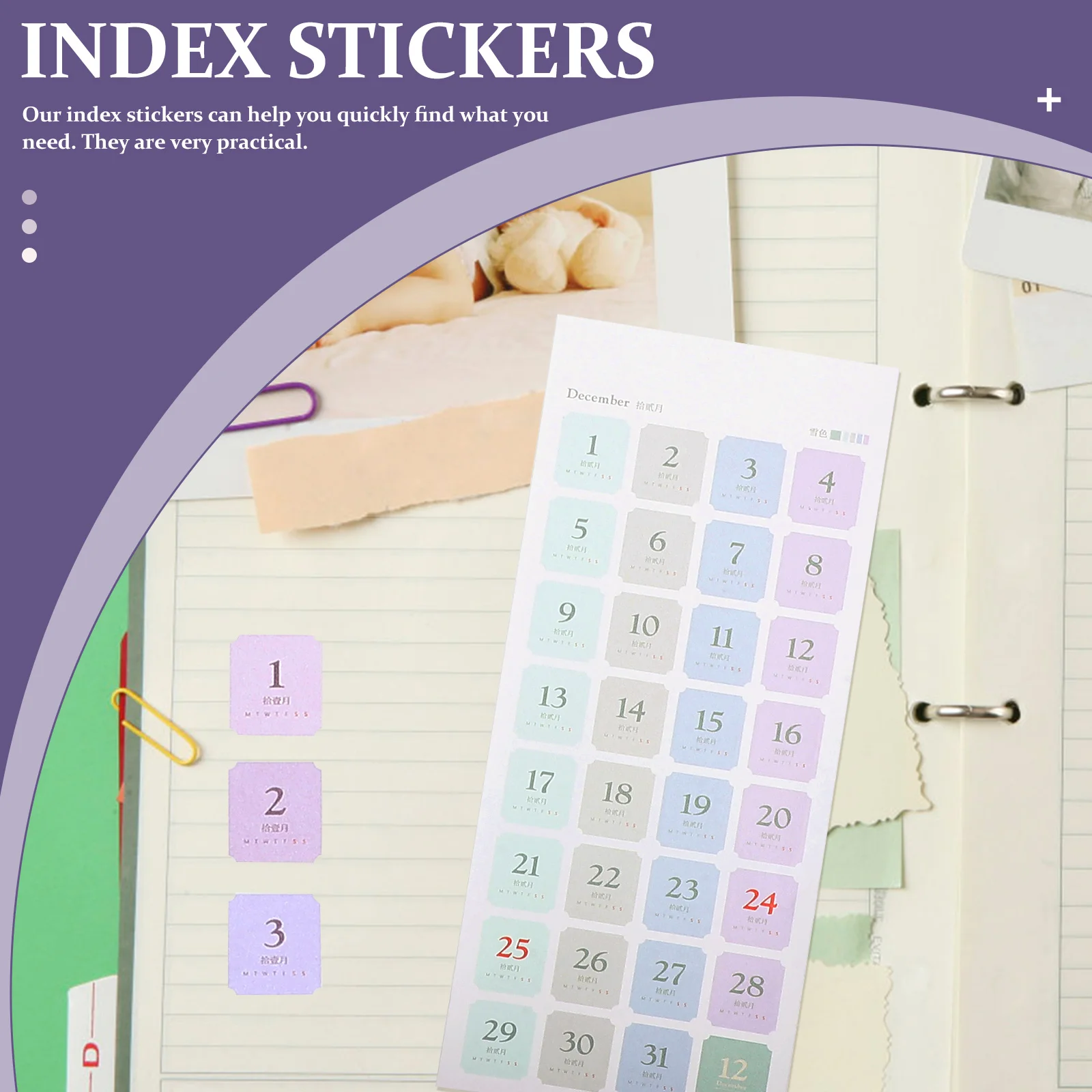 Date Stickers Portable Calendar Labels Multi-Function Book Tabs For Office Planner Notepad Diy Journal Month Index
Date Stickers Portable Calendar Labels Multi-Function Book Tabs For Office Planner Notepad Diy Journal Month Index