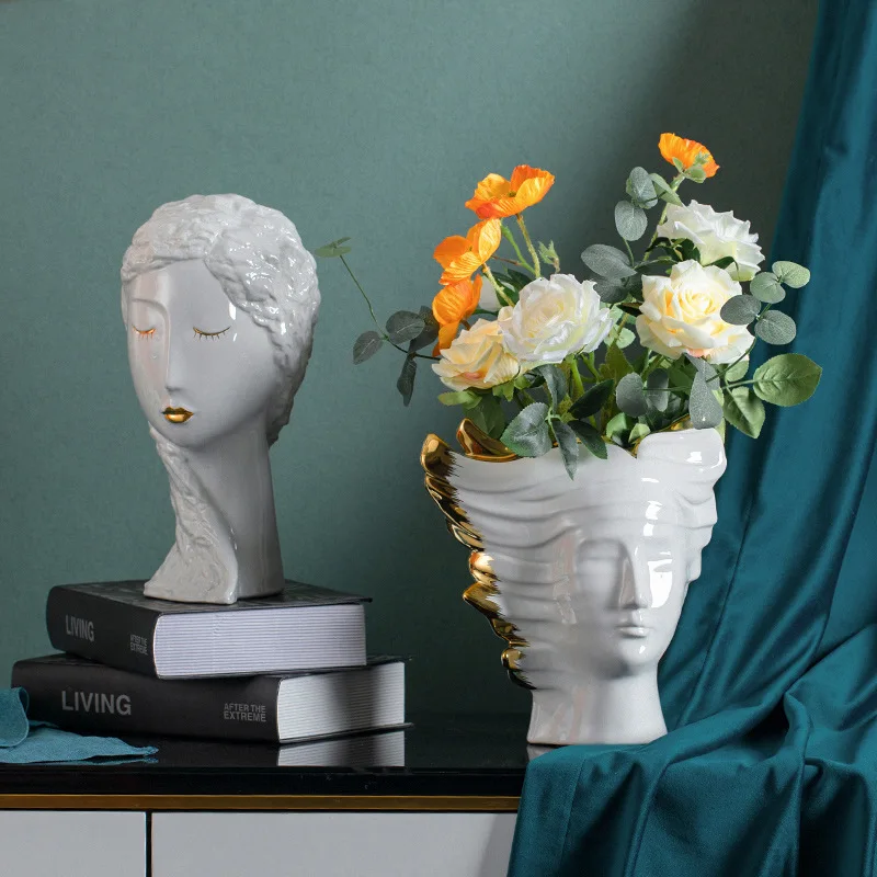 Statue flower arrangement European-style art home ceramic crafts advanced vase ornaments
Statue flower arrangement European-style art home ceramic crafts advanced vase ornaments