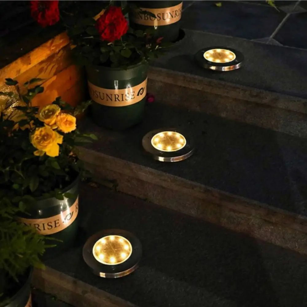 8LED3 Solar Power Disk Light Waterproof Solar Powered Solar Underground Light Decorative Design Multi-Color
8LED3 Solar Power Disk Light Waterproof Solar Powered Solar Underground Light Decorative Design Multi-Color