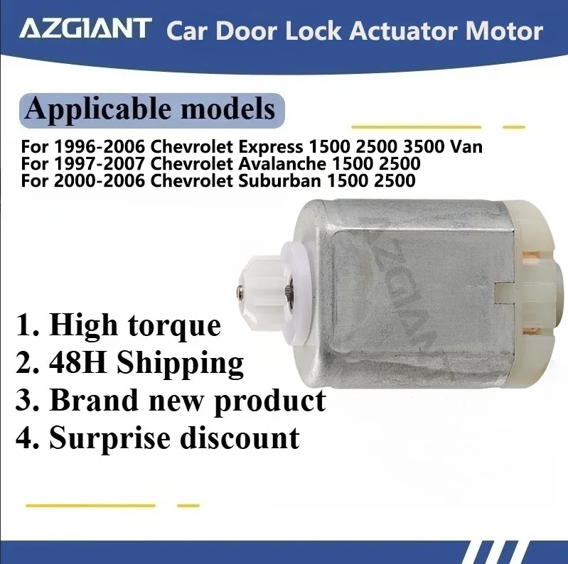AZGIANT Car Power Door Lock Actuator Motor For Chevrolet Suburban 1500 2500/Avalanche 1500 2500/Express 1500 2500 3500 Van tools
AZGIANT Car Power Door Lock Actuator Motor For Chevrolet Suburban 1500 2500/Avalanche 1500 2500/Express 1500 2500 3500 Van tools