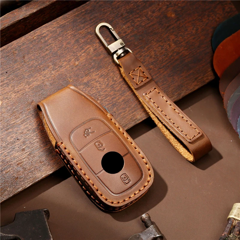 Leather Car Remote Key Cover For Mercedes Benz New A B C E S Class S400L CLA CLS GLC GLE GLS EQE EQS Key Case Holder shell Fob
Leather Car Remote Key Cover For Mercedes Benz New A B C E S Class S400L CLA CLS GLC GLE GLS EQE EQS Key Case Holder shell Fob