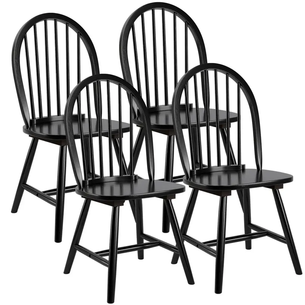 Windsor Dining Chairs Set of 4, MidCentury Modern Wood Chairs w Spindle Back amp Reinforced HShaped Legs, Farmhouse Armless Kit
Windsor Dining Chairs Set of 4, MidCentury Modern Wood Chairs w Spindle Back amp Reinforced HShaped Legs, Farmhouse Armless Kit