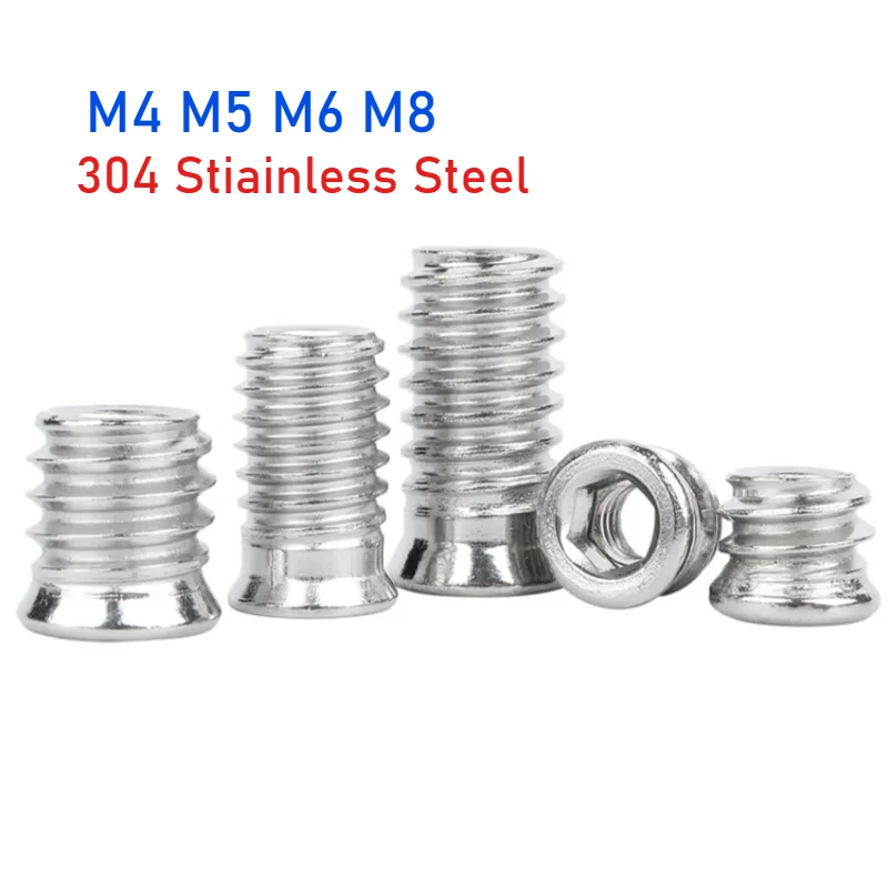 5pcs M4 M5 M6 M8 304 Stiainless Steel Hex Socket Drive Insert Nuts Threaded For Wood Furniture
5pcs M4 M5 M6 M8 304 Stiainless Steel Hex Socket Drive Insert Nuts Threaded For Wood Furniture