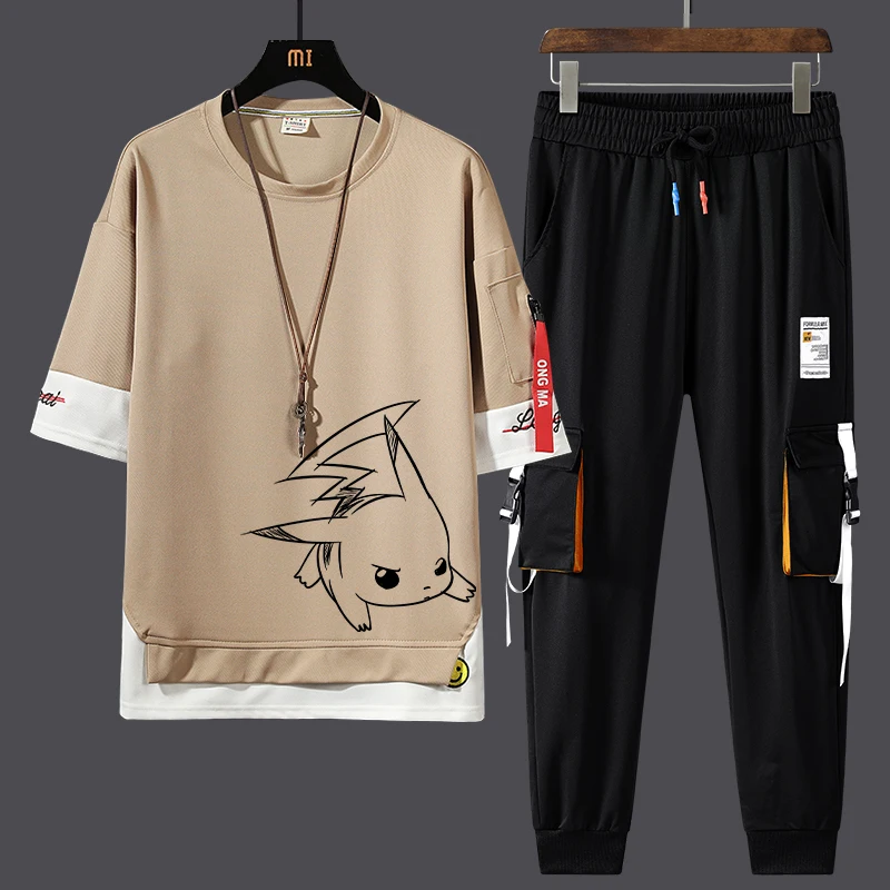 Летний повседневный спортивный комплект свободного кроя: футболка с коротким рукавом и брюки для подростков, модная универсальная одежда из полиэфирного волокна
Летний повседневный спортивный комплект свободного кроя: футболка с коротким рукавом и брюки для подростков, модная универсальная одежда из полиэфирного волокна