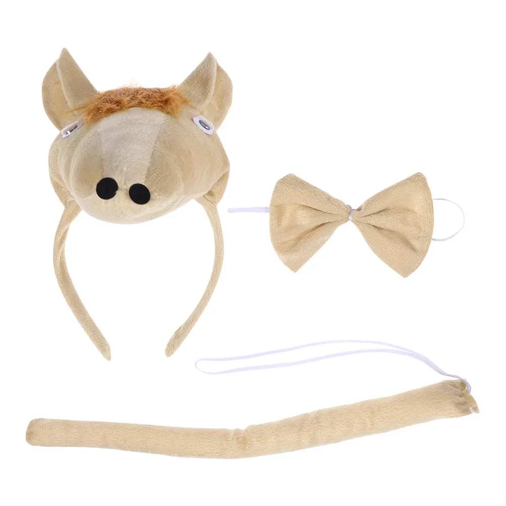 Three-dimensional Horse Headband Set 3 Pieces Animal Ears Tail Costume Kids Party Accessories Halloween Easter Outfit
Three-dimensional Horse Headband Set 3 Pieces Animal Ears Tail Costume Kids Party Accessories Halloween Easter Outfit