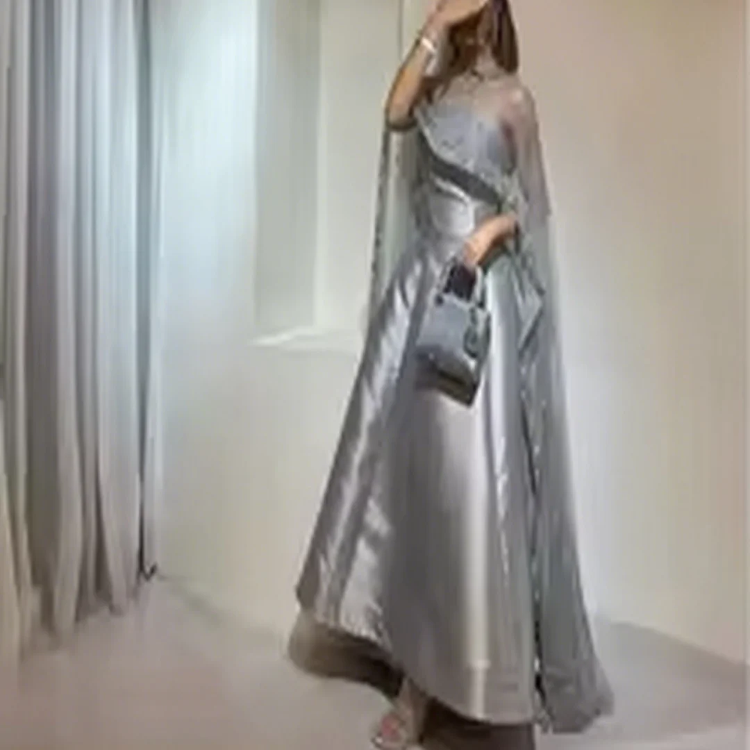 Customized Simple Silver Strapless A-line Draped Satin Evening Dress Ankle Length Party Prom Gown Women
Customized Simple Silver Strapless A-line Draped Satin Evening Dress Ankle Length Party Prom Gown Women