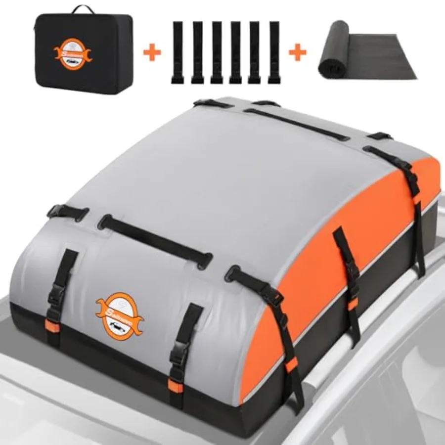 Rooftop Cargo Carrier Bag 21 Cubic, 1000D PVC Waterproof Vehicle Soft-Shell Carrier for Cars with/Without Roof Rack, Car Roof S
Rooftop Cargo Carrier Bag 21 Cubic, 1000D PVC Waterproof Vehicle Soft-Shell Carrier for Cars with/Without Roof Rack, Car Roof S