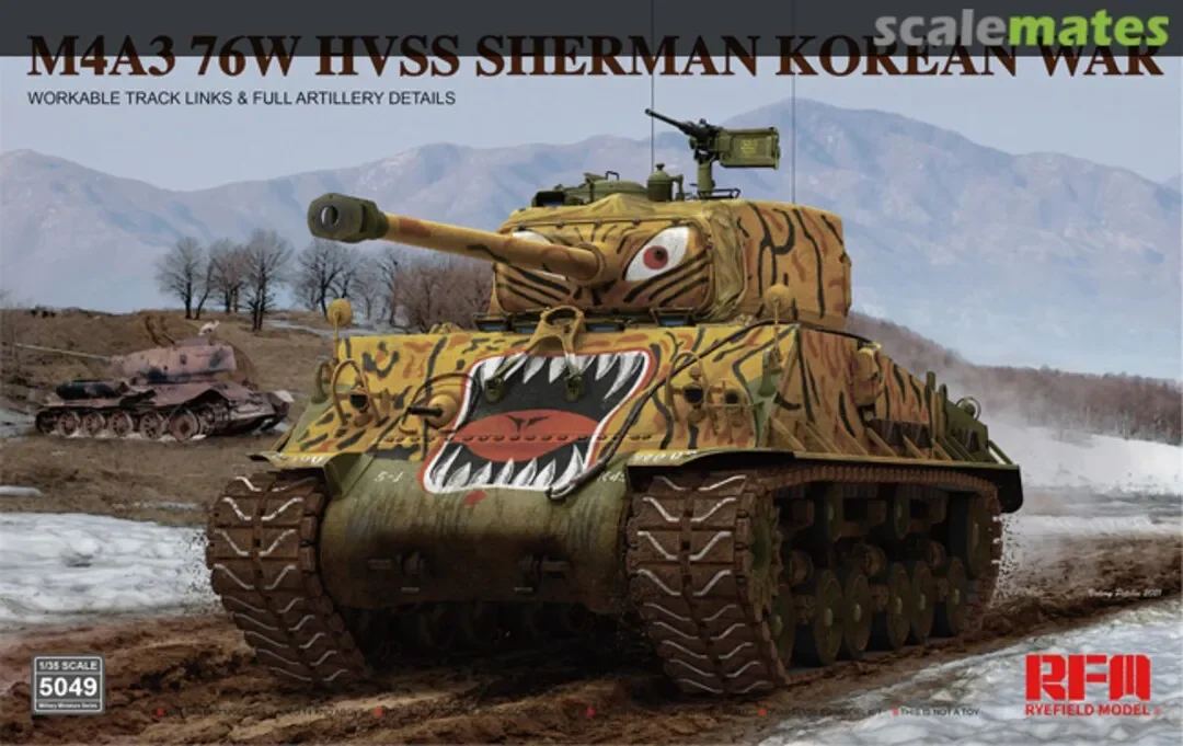 Модель сборки Ryefield 1/35 RM-5049 M4A3 76 Вт HVSS Sherman, комплект модели корейского военного танка
Модель сборки Ryefield 1/35 RM-5049 M4A3 76 Вт HVSS Sherman, комплект модели корейского военного танка