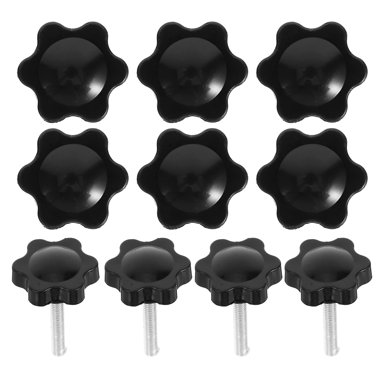 10pcs Glue Head Adjustable Mechanical Handle Hexagon Plum Screw Knob Durable Plastic Clamping Screw Knob Hand Machine Handle
10pcs Glue Head Adjustable Mechanical Handle Hexagon Plum Screw Knob Durable Plastic Clamping Screw Knob Hand Machine Handle