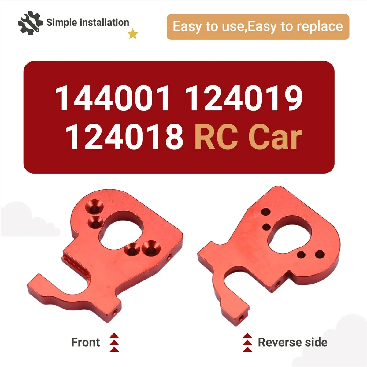 A48U RC Car Motor Mount Holder with Motor Gear for Wltoys 144001 124019 124018 RC Spare Parts Upgrade Accessories,Red
A48U RC Car Motor Mount Holder with Motor Gear for Wltoys 144001 124019 124018 RC Spare Parts Upgrade Accessories,Red