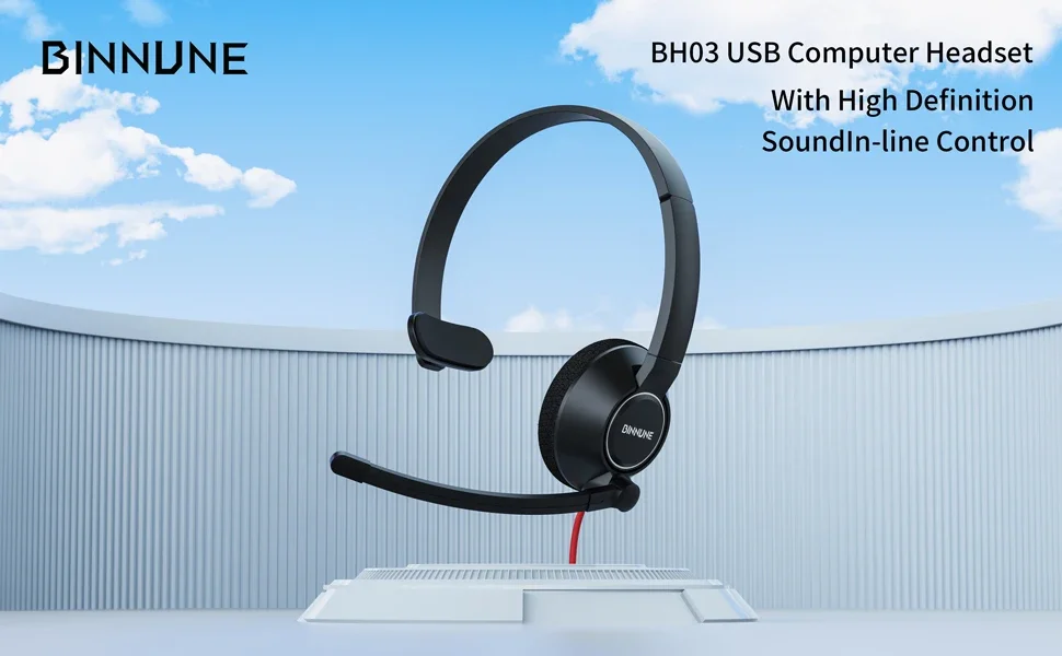 S18bd654baf3348d49daaa439d0c4cb916 BINNUNE Business Headsets Wired Work Headphones for Laptop PC Computer with Noise Cancelling Mic for Zoom Office Conference