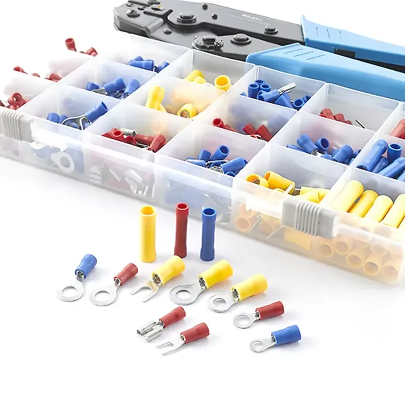 450 Pcs Copper & Brass Insulated Crimp Terminals Assortment Kit with Crimp Tool for Automotive Use
450 Pcs Copper & Brass Insulated Crimp Terminals Assortment Kit with Crimp Tool for Automotive Use