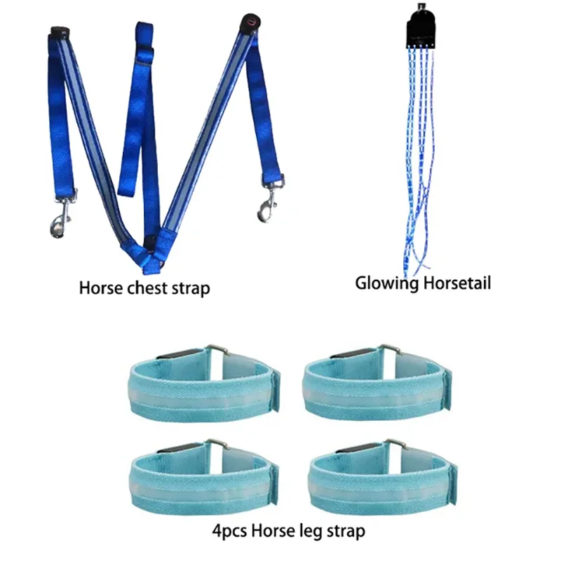 LED Horse Legs Chest Tails Straps 3Pcs Set Horsing Riding Luminous Equestrian Suits Night Lights Visible Horse Equipments
LED Horse Legs Chest Tails Straps 3Pcs Set Horsing Riding Luminous Equestrian Suits Night Lights Visible Horse Equipments