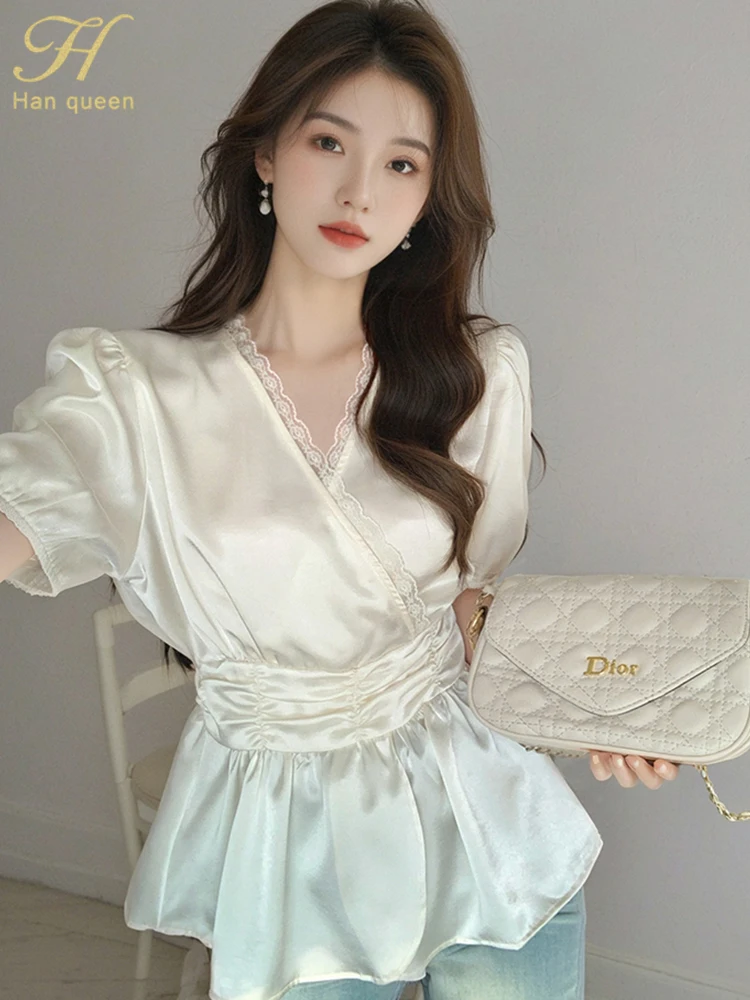 Women's Korean Reviews Many Clothes Girls Summer Tops Short Sleeve Simple Chiffon V-Neck Shirt Casual Loose Blouses
Women's Korean Reviews Many Clothes Girls Summer Tops Short Sleeve Simple Chiffon V-Neck Shirt Casual Loose Blouses