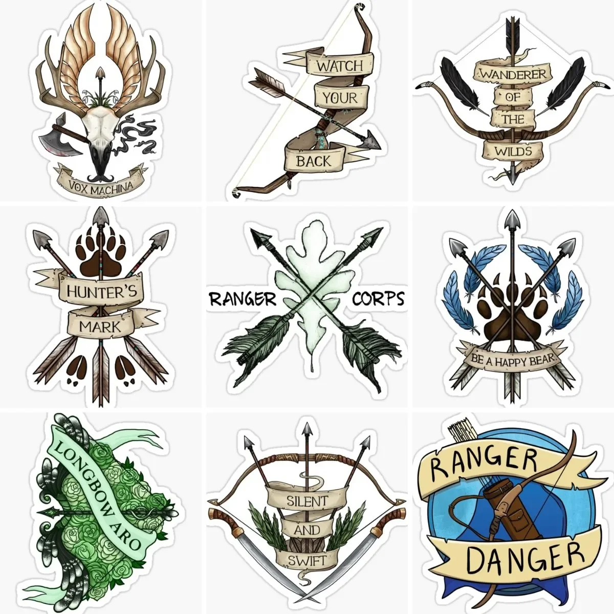 Ranger Bow and Arrow Creative Sticker Vinyl Sticker Laptop Room Accessories Window Car Truck Glass Moto Helmet Camper PVC Decal
Ranger Bow and Arrow Creative Sticker Vinyl Sticker Laptop Room Accessories Window Car Truck Glass Moto Helmet Camper PVC Decal