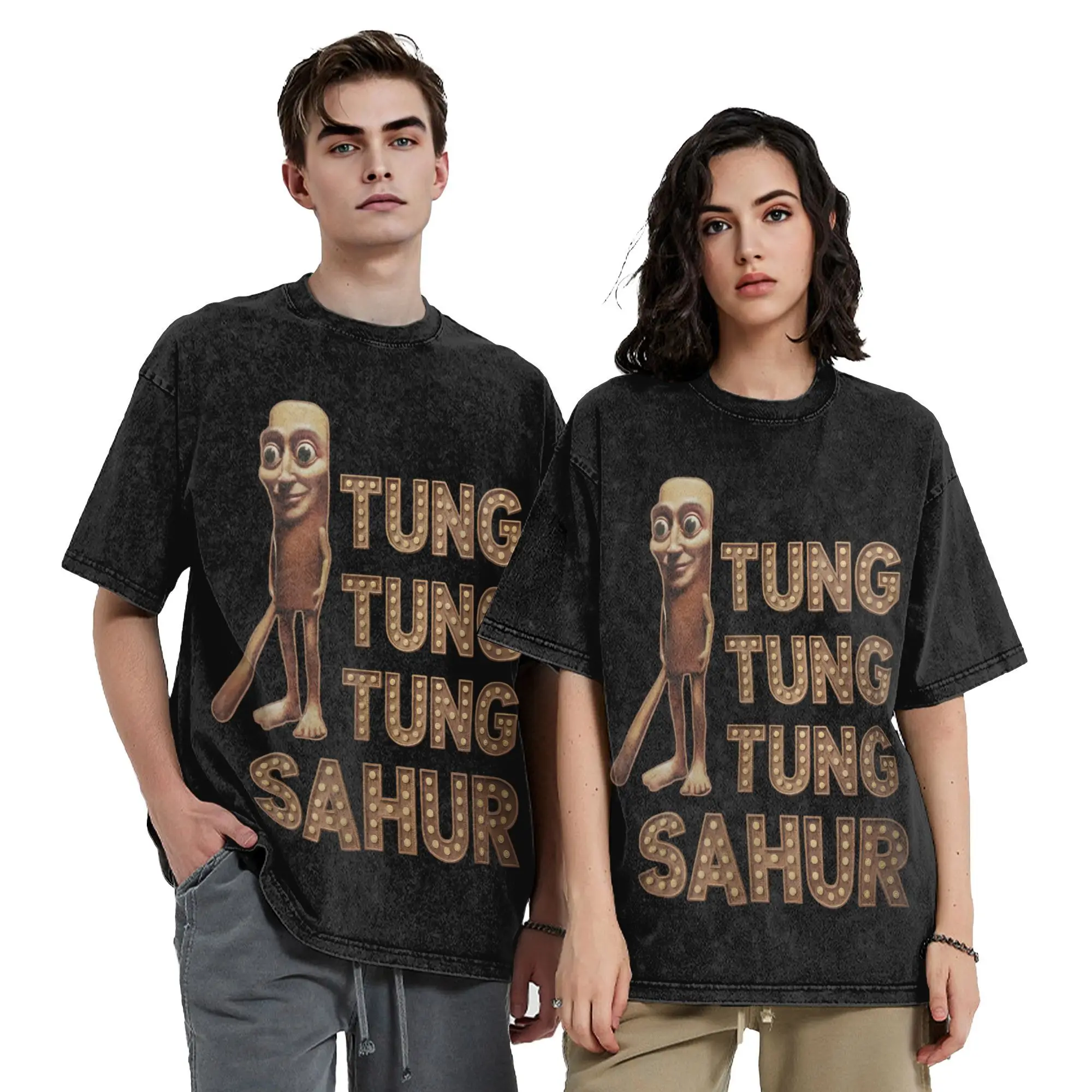 Novelty Tung Tung Tung Sahur Vintage Washed T-Shirt Men's 100%Cotton Short Sleeve Italian Brainrot Meme O-neck Summer Top Tee
Novelty Tung Tung Tung Sahur Vintage Washed T-Shirt Men's 100%Cotton Short Sleeve Italian Brainrot Meme O-neck Summer Top Tee
