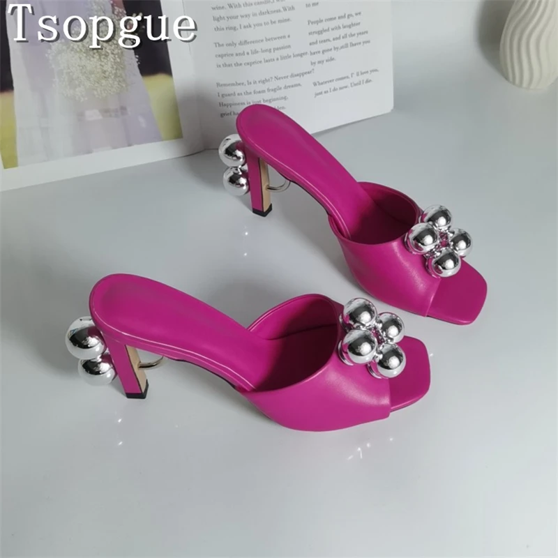 Chic Design Square Open Toe High Heel Slide Women Summer New Fashion Sliver Metal Decor Mules for Party Evening Events
Chic Design Square Open Toe High Heel Slide Women Summer New Fashion Sliver Metal Decor Mules for Party Evening Events