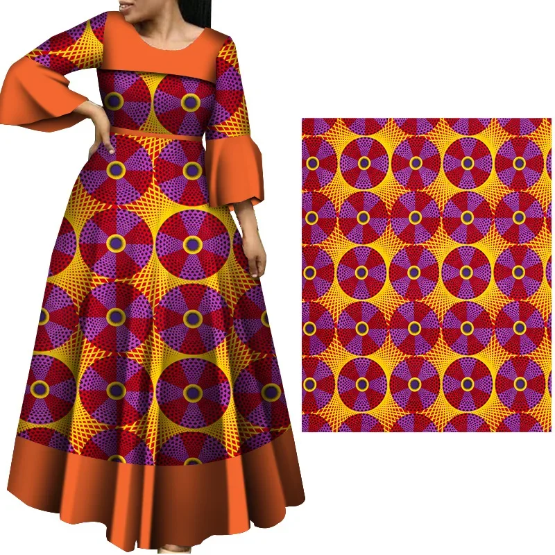 6 Yards/lot African Fabric Printed orange circles Polyester Material for Handwoking Sewing Women Dress Cloth
6 Yards/lot African Fabric Printed orange circles Polyester Material for Handwoking Sewing Women Dress Cloth
