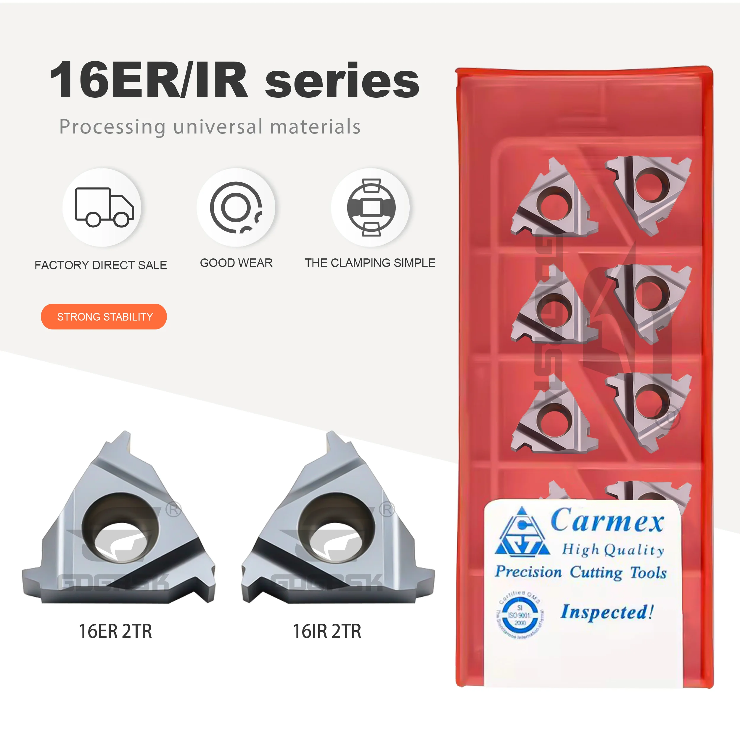 16ER/16IR 3TR MBA Threading Insert 1.5/2/2.5/3TR Machining Center Threading Blades Stainless Steel Universal Material Processing
16ER/16IR 3TR MBA Threading Insert 1.5/2/2.5/3TR Machining Center Threading Blades Stainless Steel Universal Material Processing
