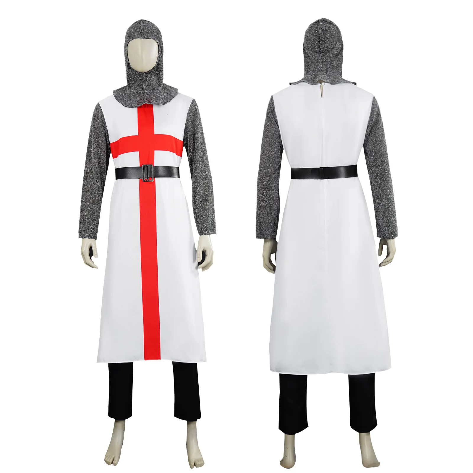 Adult Knight Costume Medieval Crusader Templar Knight Cosplay Costume ST Georges Day Fancy Dress Up Halloween Carnival Suit
Adult Knight Costume Medieval Crusader Templar Knight Cosplay Costume ST Georges Day Fancy Dress Up Halloween Carnival Suit