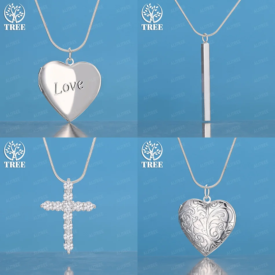 925 Sterling Silver Heart Cross Rectangular Pendant Necklace Fashion High Quality Women Jewelry Birthday Wedding Party Gift
925 Sterling Silver Heart Cross Rectangular Pendant Necklace Fashion High Quality Women Jewelry Birthday Wedding Party Gift