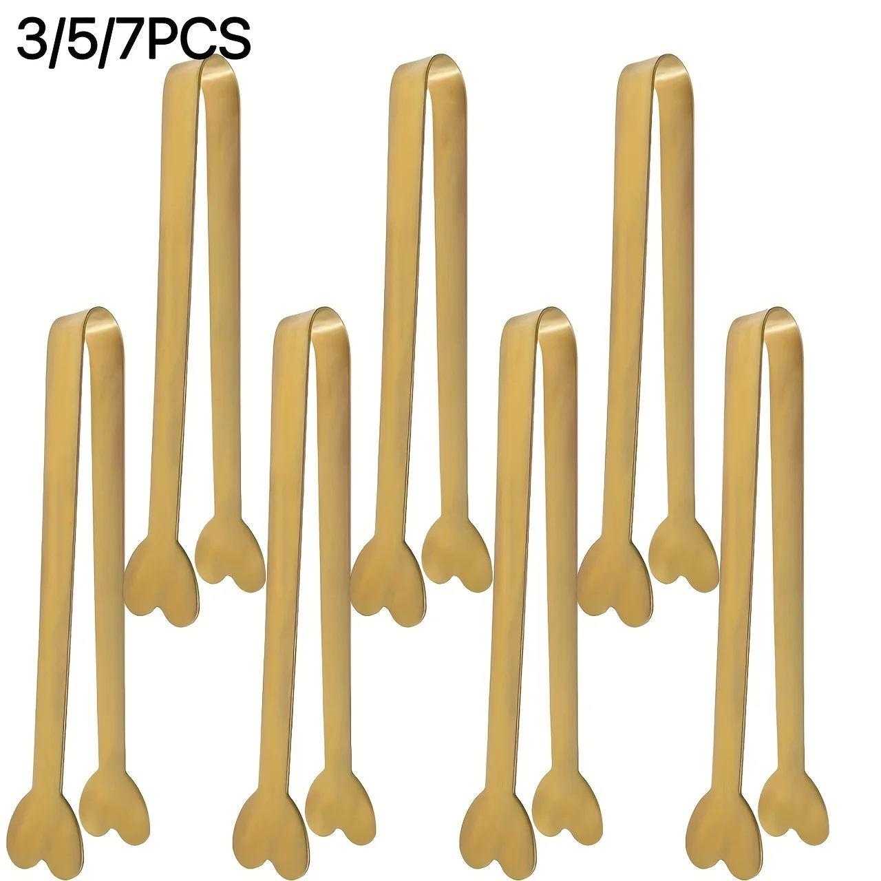 3/5/7-Piece Deluxe Gold Mini Heart-Shaped Candy Tongs—Perfect for Appetizers/ Appetizers/Snacks/Candy/Cheese, High-Quality
3/5/7-Piece Deluxe Gold Mini Heart-Shaped Candy Tongs—Perfect for Appetizers/ Appetizers/Snacks/Candy/Cheese, High-Quality