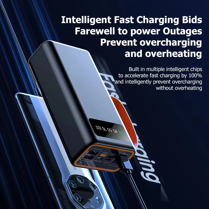 100000mAh Portable Solar PowerBank with Smart Digital Display Type-C & Lightning Fast Charging for Outdoor Camping 2025
100000mAh Portable Solar PowerBank with Smart Digital Display Type-C & Lightning Fast Charging for Outdoor Camping 2025