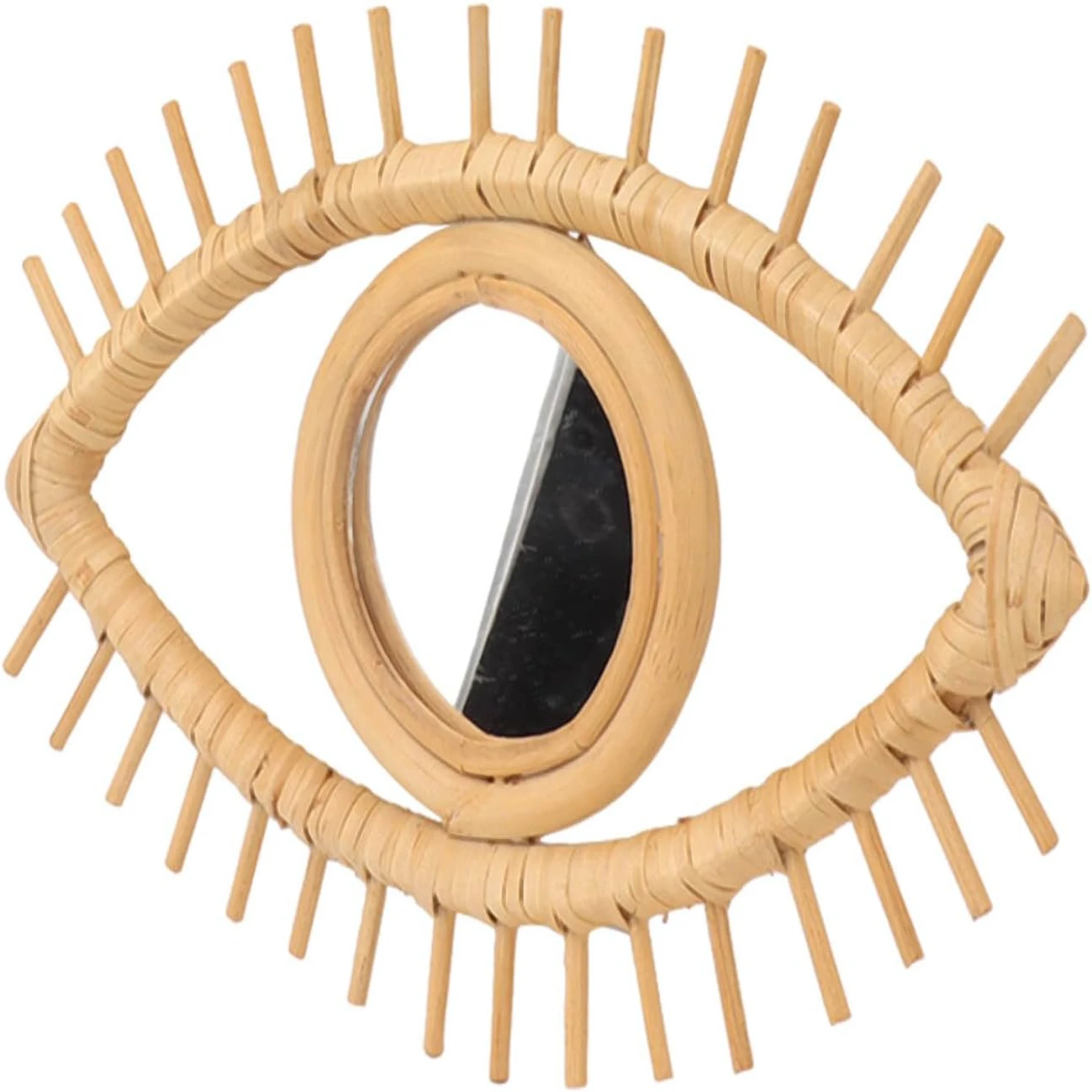 Funky Mirrors for Wall Evil Eye Decor Rattan Eye Shaped Wall for Hotel Bathroom Decoration 16.5x10.6
Funky Mirrors for Wall Evil Eye Decor Rattan Eye Shaped Wall for Hotel Bathroom Decoration 16.5x10.6