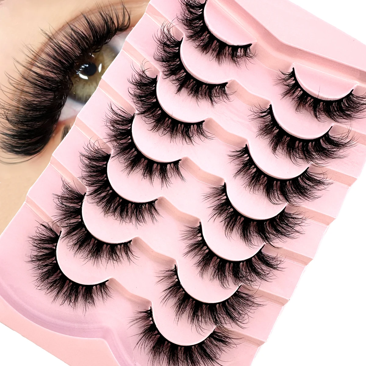 New Cat Eye False Lashes Super Fluffy Faux Mink Eyelashes Dramatic Long and Full Fake Eyelashes 7 Pairs Pack Volume Lashes
New Cat Eye False Lashes Super Fluffy Faux Mink Eyelashes Dramatic Long and Full Fake Eyelashes 7 Pairs Pack Volume Lashes