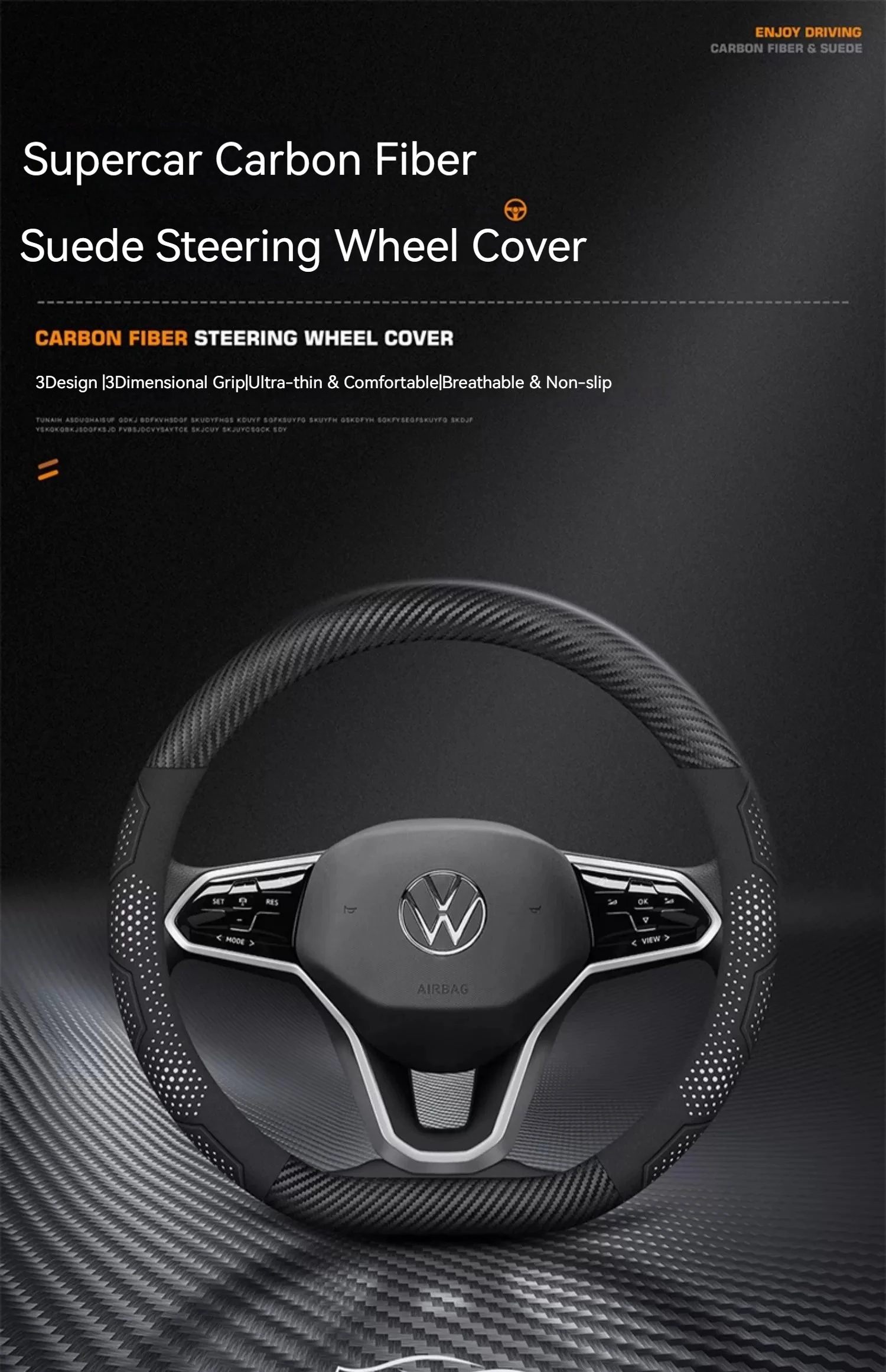 For Volkswagen T-ROC T-Cross Touareg Polo Passat Golf GTI Beetle Magotan Tiguan CC Carbon fiber Leather Car Steering Wheel Cover
For Volkswagen T-ROC T-Cross Touareg Polo Passat Golf GTI Beetle Magotan Tiguan CC Carbon fiber Leather Car Steering Wheel Cover