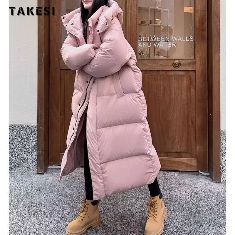 Casual Solid Color Long Sleeve Parkas Outerwear Women's Hood Maxi X-Long Jacket 2023 Winter Oversized Single Breasted Warm Coat
Casual Solid Color Long Sleeve Parkas Outerwear Women's Hood Maxi X-Long Jacket 2023 Winter Oversized Single Breasted Warm Coat