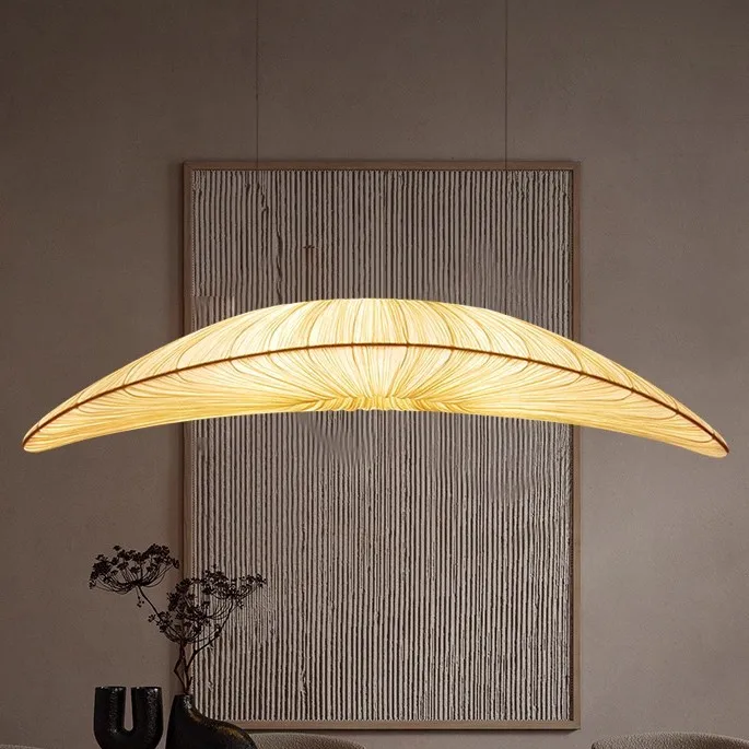New Chinese Half Moon Design Ocean Pure Hand-woven Rattan Art Chandelier Creative Personality Bedroom Island Cloth Art Lamp
New Chinese Half Moon Design Ocean Pure Hand-woven Rattan Art Chandelier Creative Personality Bedroom Island Cloth Art Lamp