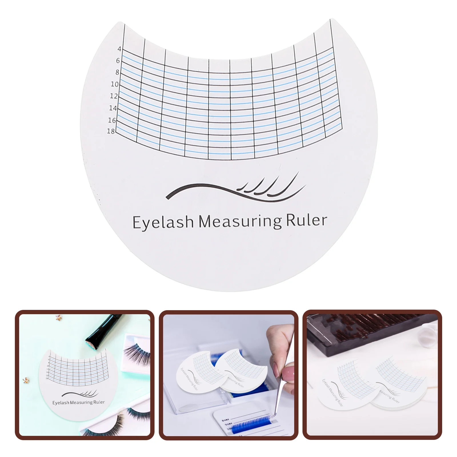 10Pcs Lash Measuring Tool Eyelash Length Gauge Precision Ruler for Consistent Lash Extension Results Technician Use
