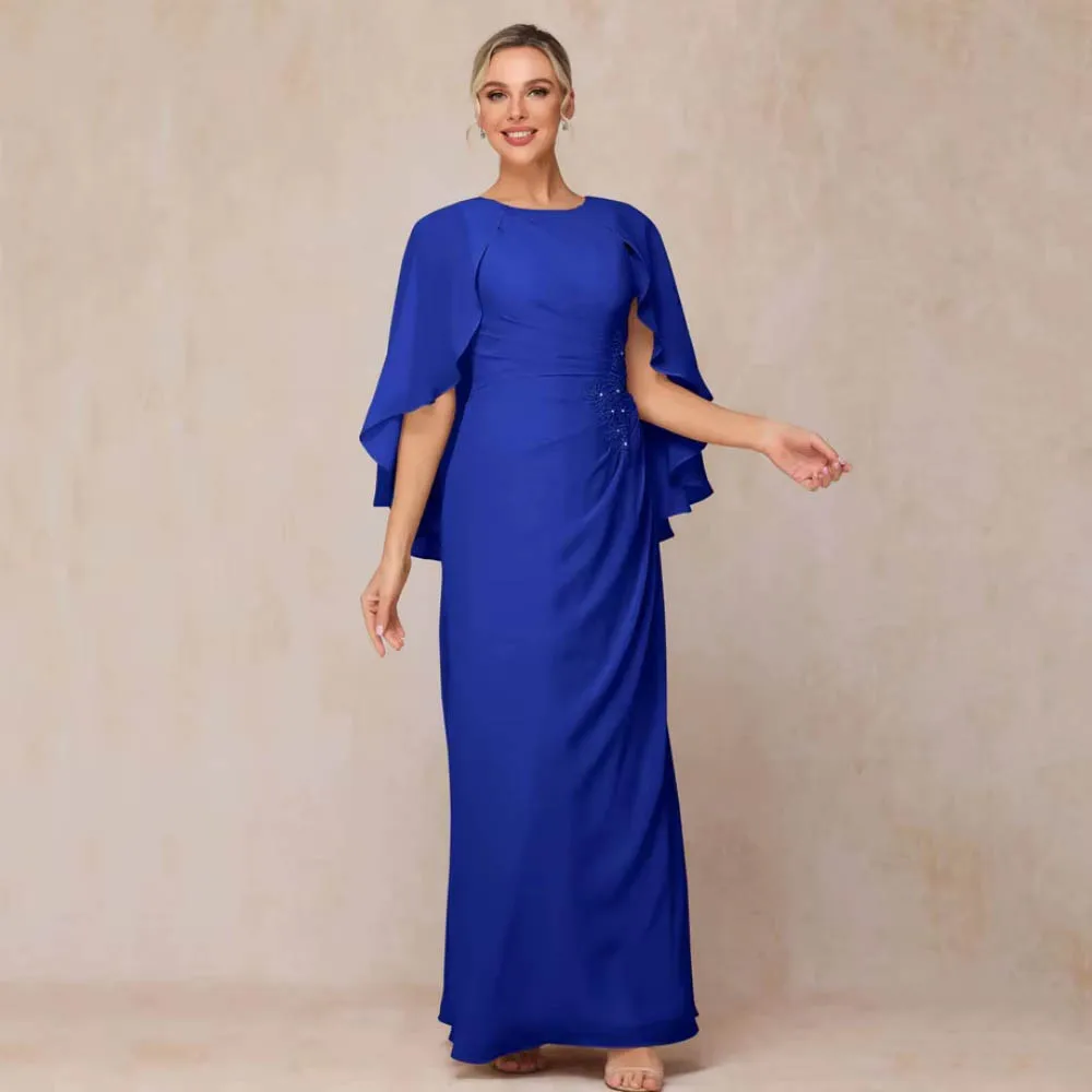 Customized Straight Mother of Bride Dresses O Neck Applique Elegant Bride Party Dress Chiffon robes Wedding Party Dresses
Customized Straight Mother of Bride Dresses O Neck Applique Elegant Bride Party Dress Chiffon robes Wedding Party Dresses