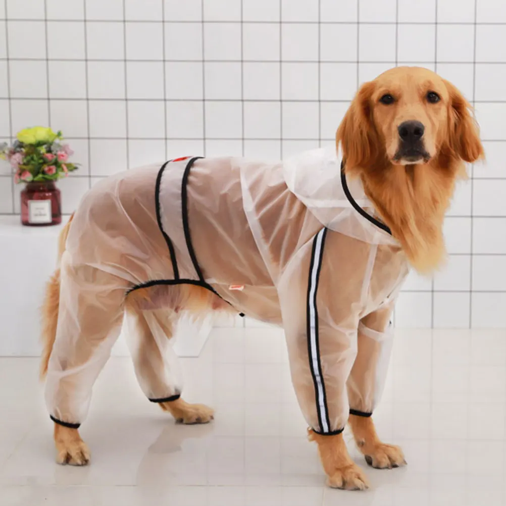 1pc Dog Raincoat Waterproof Hooded Pet Rain Jacket Transparent Rain Outfit Medium Large Dogs Outdoor Lightweight Body Protector
1pc Dog Raincoat Waterproof Hooded Pet Rain Jacket Transparent Rain Outfit Medium Large Dogs Outdoor Lightweight Body Protector