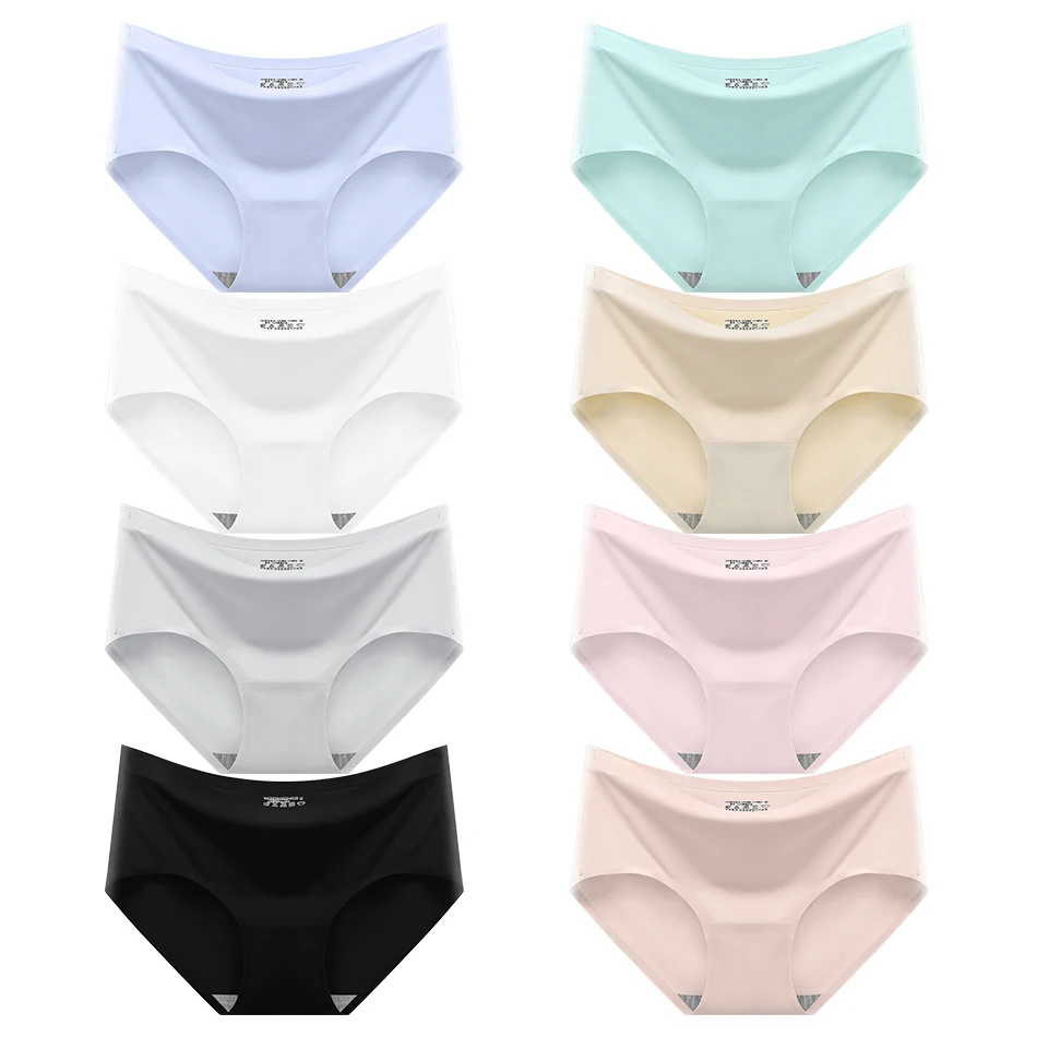 Comfortable and Stylish Women Mid-Waist and Sexy Triangle Ice Silk Seamless Panties Women Solid Color Panties Four Piece Set
Comfortable and Stylish Women Mid-Waist and Sexy Triangle Ice Silk Seamless Panties Women Solid Color Panties Four Piece Set