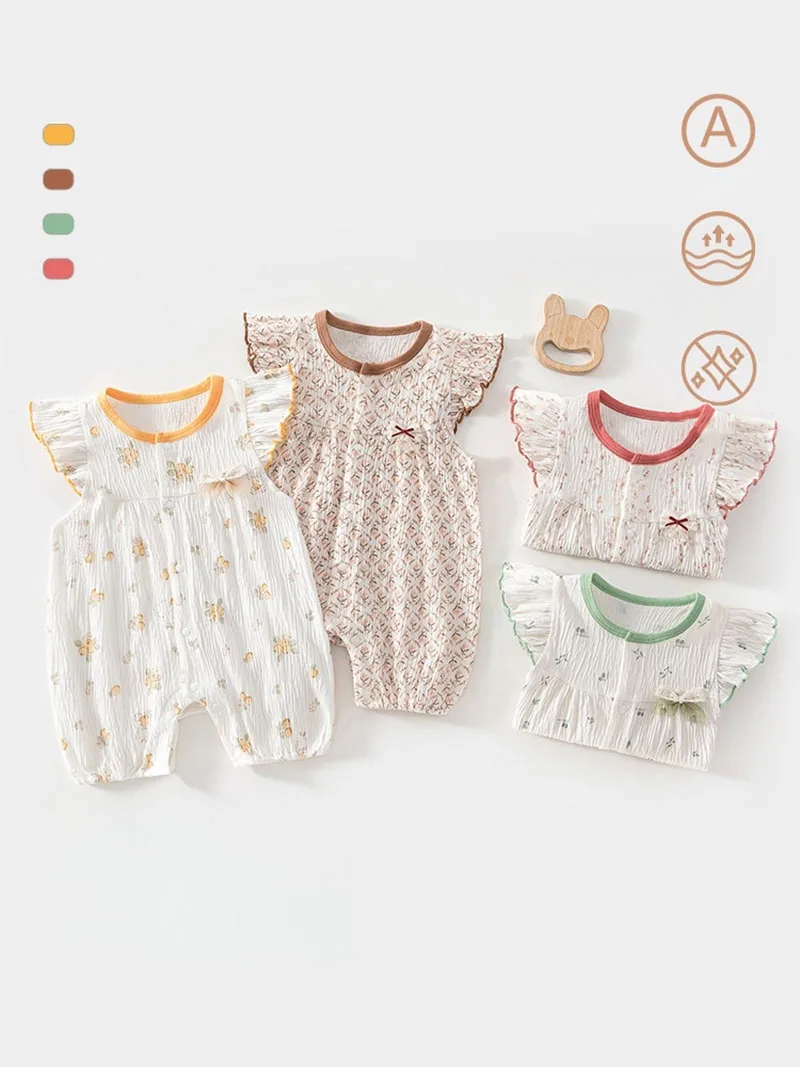 MILANCEL Summer Baby Rompers 0-18M Sweet Floral Toddler Girls Jumpsuit Thin Breathable Infant Clothes Bow Boys One Piece
MILANCEL Summer Baby Rompers 0-18M Sweet Floral Toddler Girls Jumpsuit Thin Breathable Infant Clothes Bow Boys One Piece