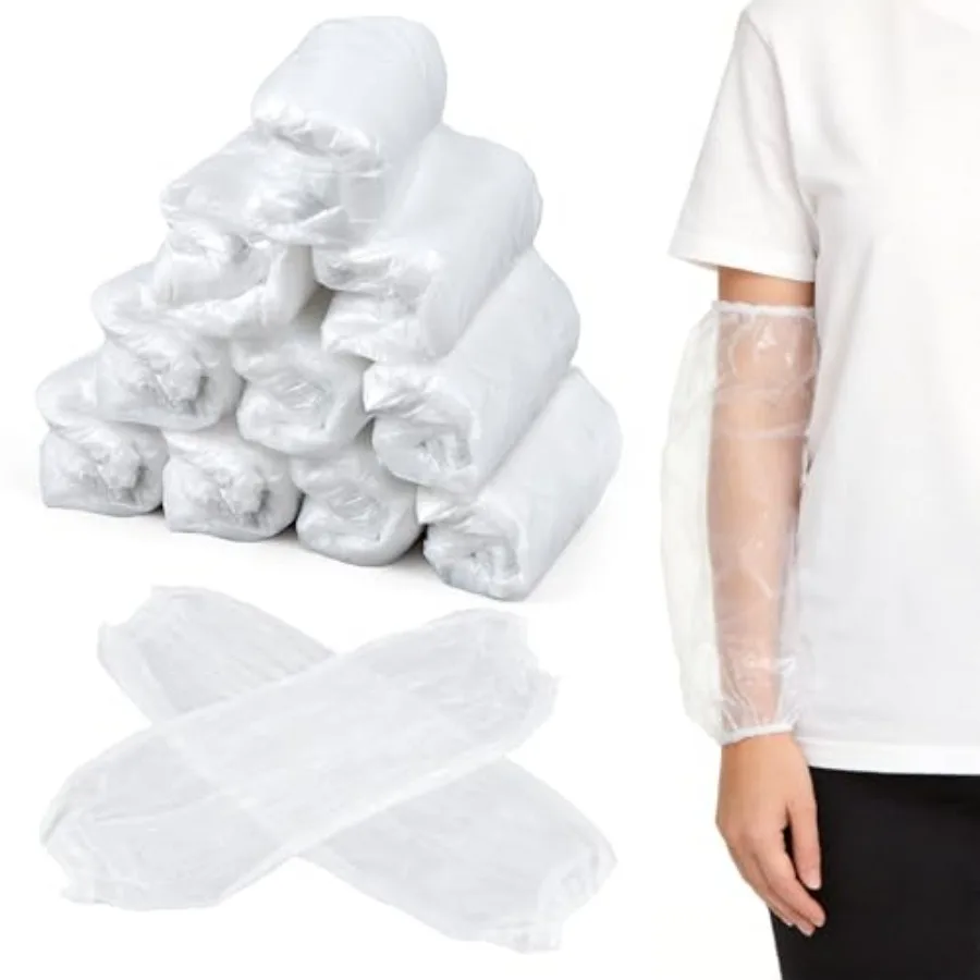 100 Pcs Disposable Arm Sleeves Covers Plastic Sleeve Protectors for Cleaning
100 Pcs Disposable Arm Sleeves Covers Plastic Sleeve Protectors for Cleaning