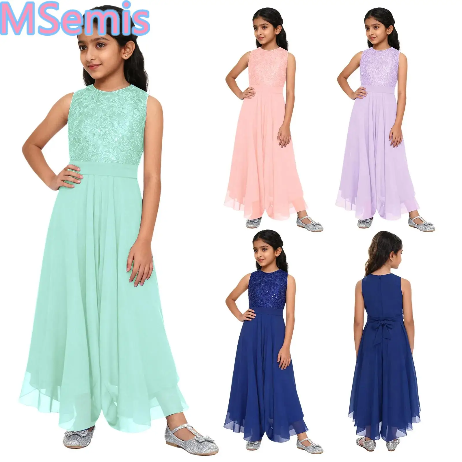 Kids Girls Elegant Belted Jumpsuit Dress Floral Embroidery with Sequin Top Dhoti-style Chiffon Pants Rompers for Party Birthday
Kids Girls Elegant Belted Jumpsuit Dress Floral Embroidery with Sequin Top Dhoti-style Chiffon Pants Rompers for Party Birthday