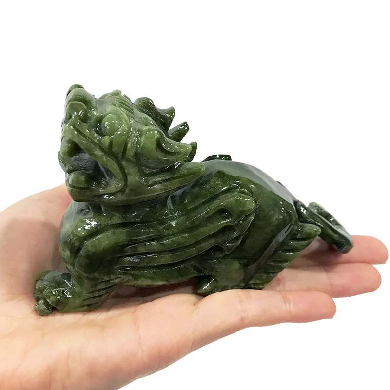 Qingyu Pixiu, Green Jade Carved and Polished Home Ornaments Attract Wealth and Ward Off Evil, Home Decoration Crafts
Qingyu Pixiu, Green Jade Carved and Polished Home Ornaments Attract Wealth and Ward Off Evil, Home Decoration Crafts