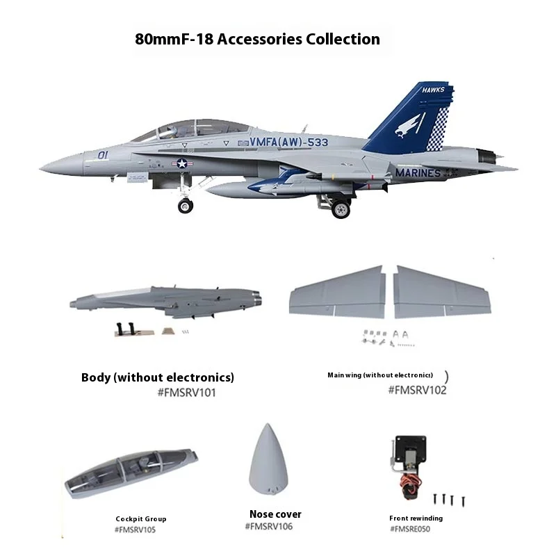 Fms F18 80 мм радиоуправляемая модель самолета, корпус, крыло, плоский хвостовой руль, электронное складное шасси, аксессуары для кабины, детали и аксессуары
Fms F18 80 мм радиоуправляемая модель самолета, корпус, крыло, плоский хвостовой руль, электронное складное шасси, аксессуары для кабины, детали и аксессуары