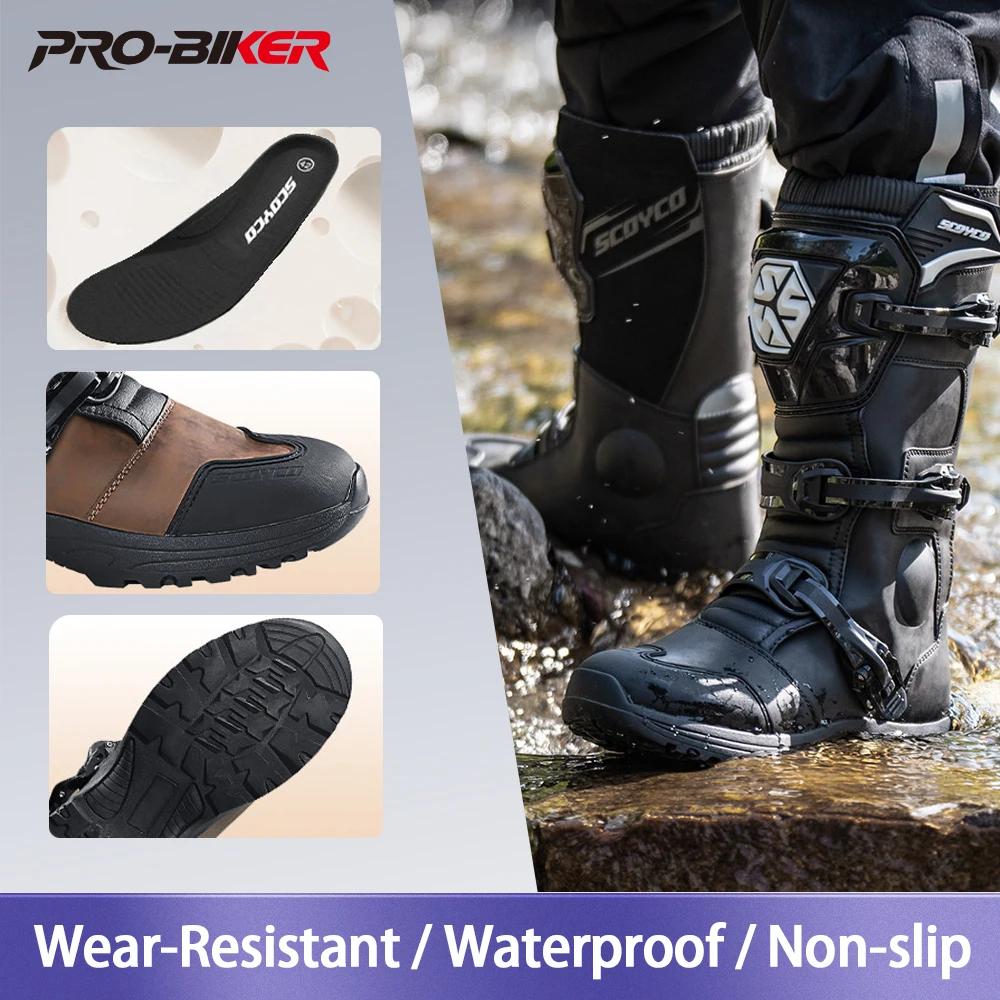 Мотоциклетные ботинки Four Seasons, профессиональная защитная обувь для мотокросса, нескользящие водонепроницаемые мотоциклетные ботинки, удобные
Мотоциклетные ботинки Four Seasons, профессиональная защитная обувь для мотокросса, нескользящие водонепроницаемые мотоциклетные ботинки, удобные