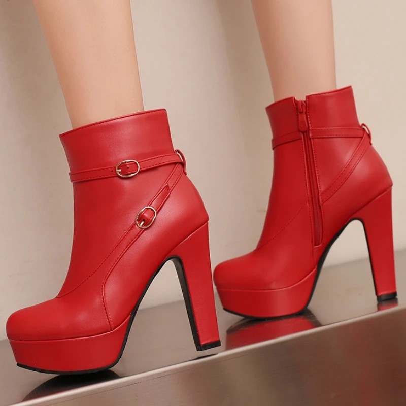 Red Ankle Boots for Woman Winter Autumn Shoes Platform Yellow Black Short Boot High Heels Footwear Shoes Ladies Big Size 46 50
Red Ankle Boots for Woman Winter Autumn Shoes Platform Yellow Black Short Boot High Heels Footwear Shoes Ladies Big Size 46 50