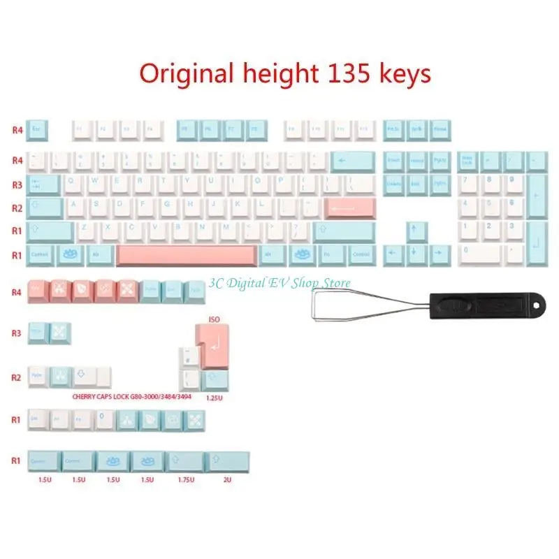 E74D Thick PBT Keycaps PBT Dye Subbed Cherry Keycap 135-Key Color Japanese Korean English Anime For Mechanical Keyboard
E74D Thick PBT Keycaps PBT Dye Subbed Cherry Keycap 135-Key Color Japanese Korean English Anime For Mechanical Keyboard