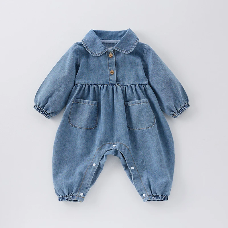 Baby Spring Clothes 0-3Y Infant Girls Solid Color Denim Romper Newborn 100 Days One Piece Cute Toddler Boys Lapel Jumpsuit
Baby Spring Clothes 0-3Y Infant Girls Solid Color Denim Romper Newborn 100 Days One Piece Cute Toddler Boys Lapel Jumpsuit