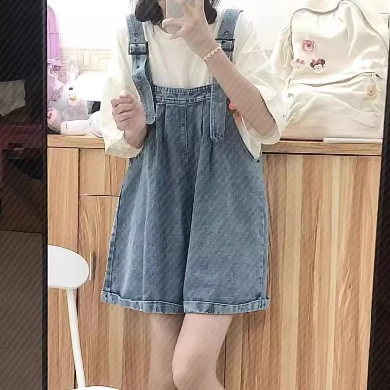 Jumpsuits for Women Shorts Summer High Waisted with Pockets Fashion Loose Streetwear Casual Harajuku Strap Wide Leg Jeans Q549
Jumpsuits for Women Shorts Summer High Waisted with Pockets Fashion Loose Streetwear Casual Harajuku Strap Wide Leg Jeans Q549
