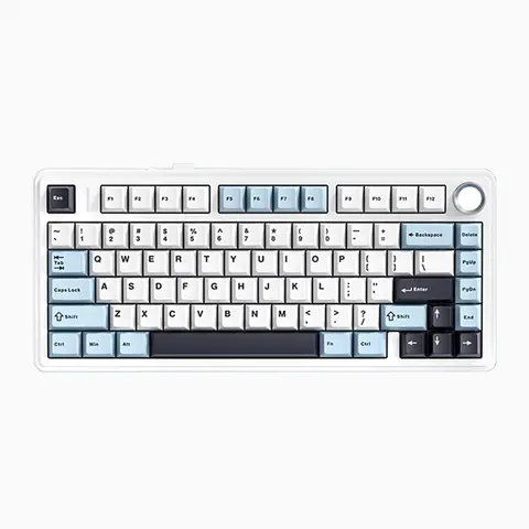AULA-F75 Teclado mecânico sem fio Gaming, Bluetooth, Com fio, RGB personalizado, 75% Layout Profile, Estrutura Junta, 2.4G