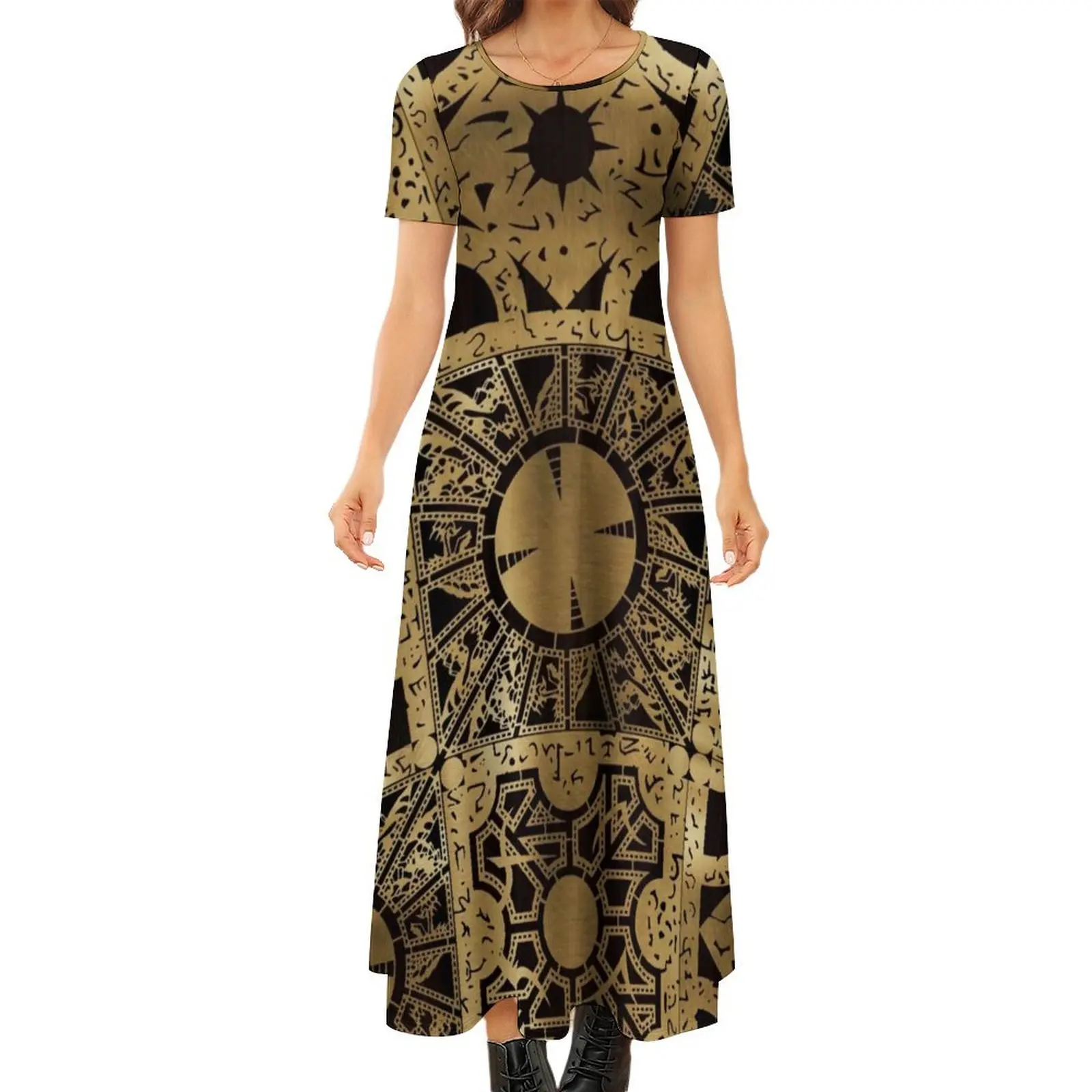 Vintage Gothic Print Dress Lament Spread Elegant Maxi Dress Boho Beach Long Dresses Women Short Sleeve Oversized Vestido
Vintage Gothic Print Dress Lament Spread Elegant Maxi Dress Boho Beach Long Dresses Women Short Sleeve Oversized Vestido