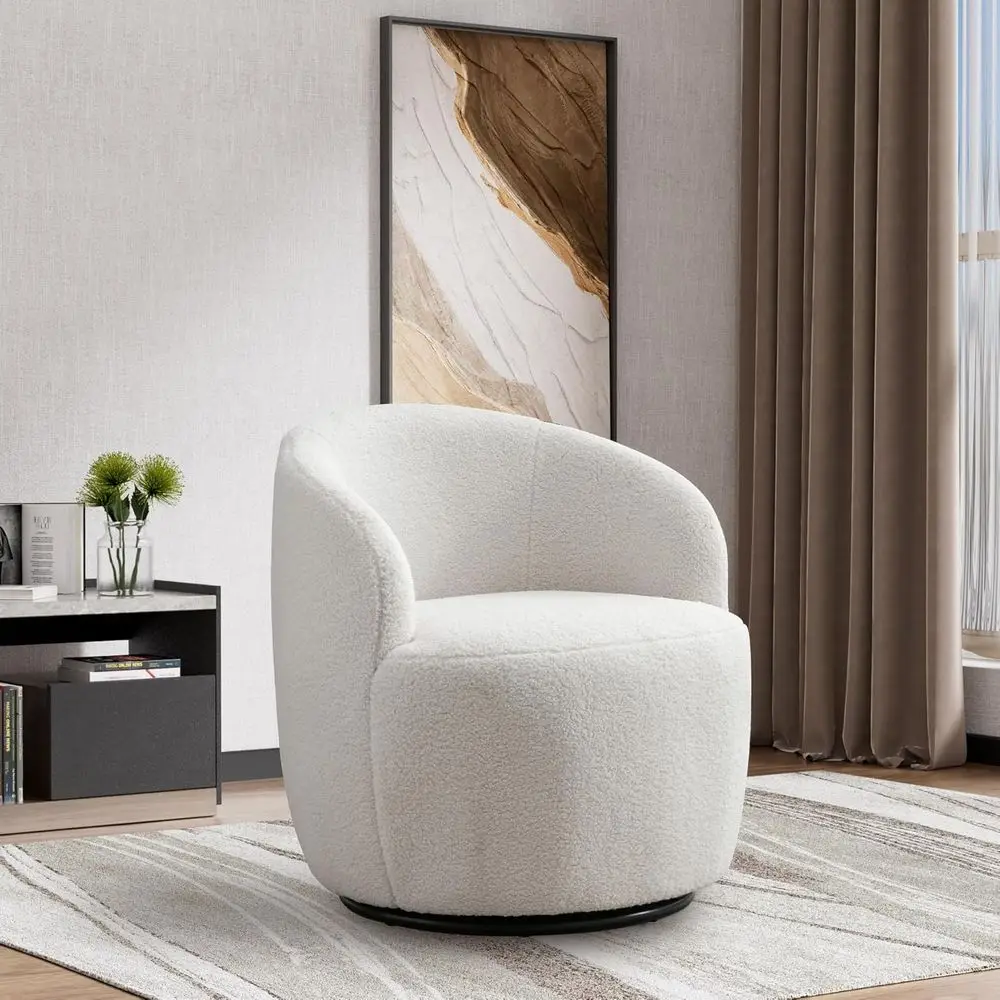 Swivel Accent Chair, Plush Round Armchair, Upholstered Reading Lounge Chair for Living Room or Bedroom
Swivel Accent Chair, Plush Round Armchair, Upholstered Reading Lounge Chair for Living Room or Bedroom